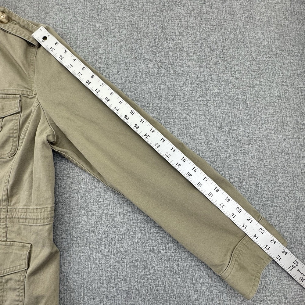LL Bean Women's Classic Utility Cargo Jacket Beige. Sz Small Reg Cotton Spandex - Picture 9 of 9